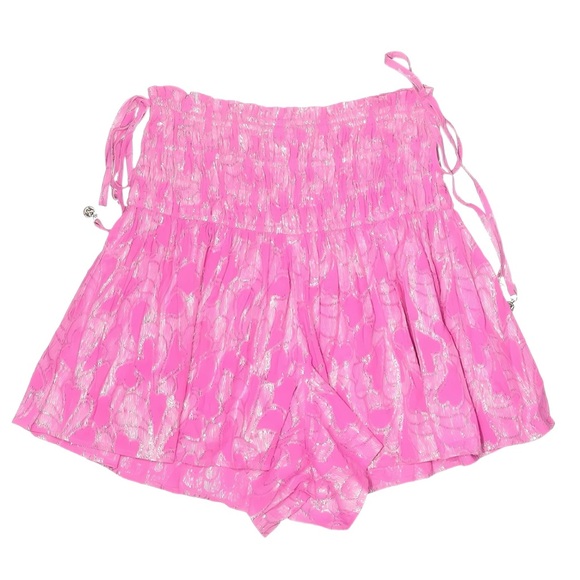 Milly Cabana Pants - Milly Cabana Wendy Lurex Jacquard Skort Pink Size M NWT